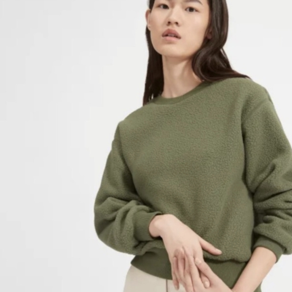 Everlane ReNew Fleece Crewneck Sweater 💚